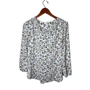 Fun2Fun Women's Floral Print Blouse L Career Work Top Casual Summer Cottage‎